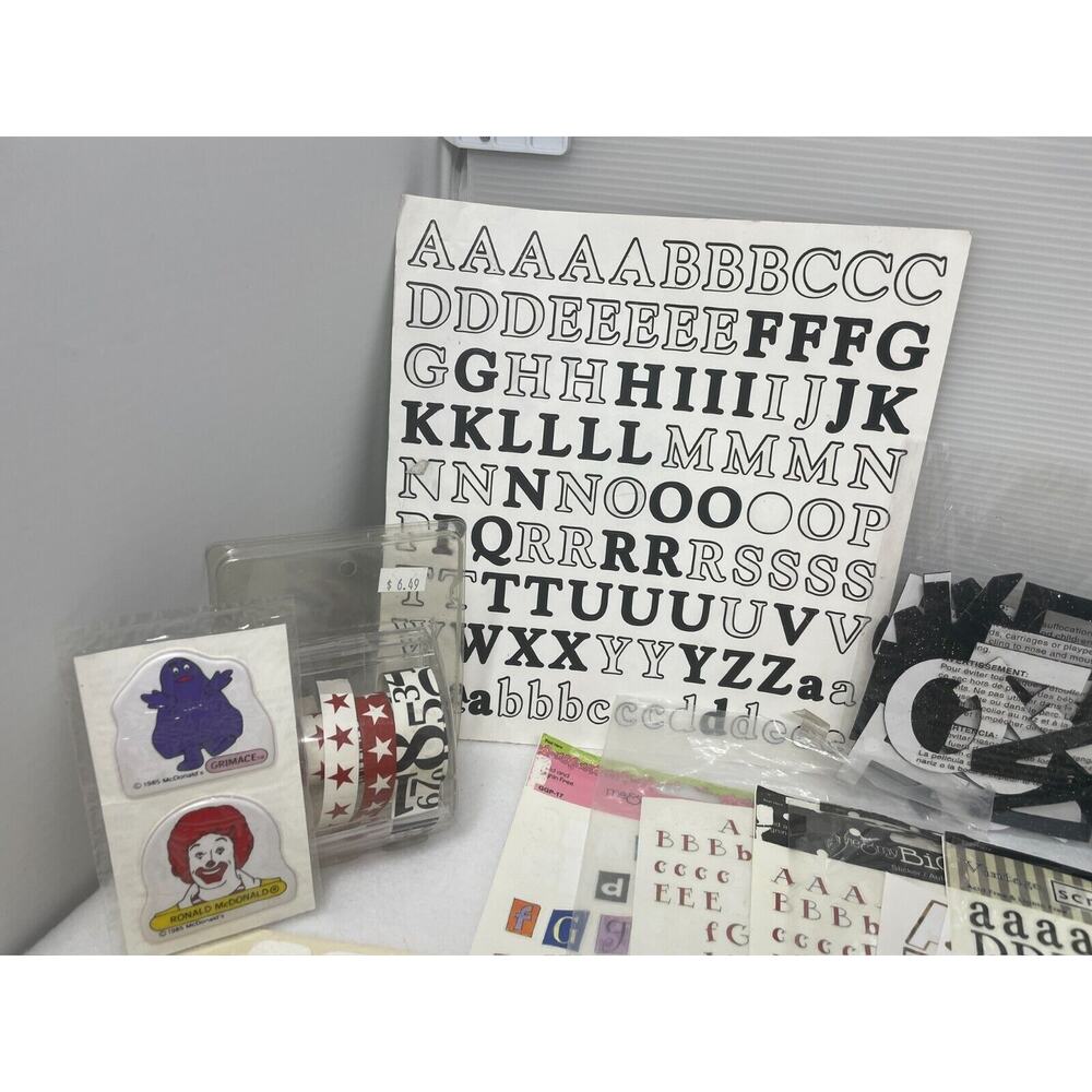 Lot Stickers Scrapbooking‎ Alphabet Letters Numbers Styles Winter Christmas - Picture 8 of 9